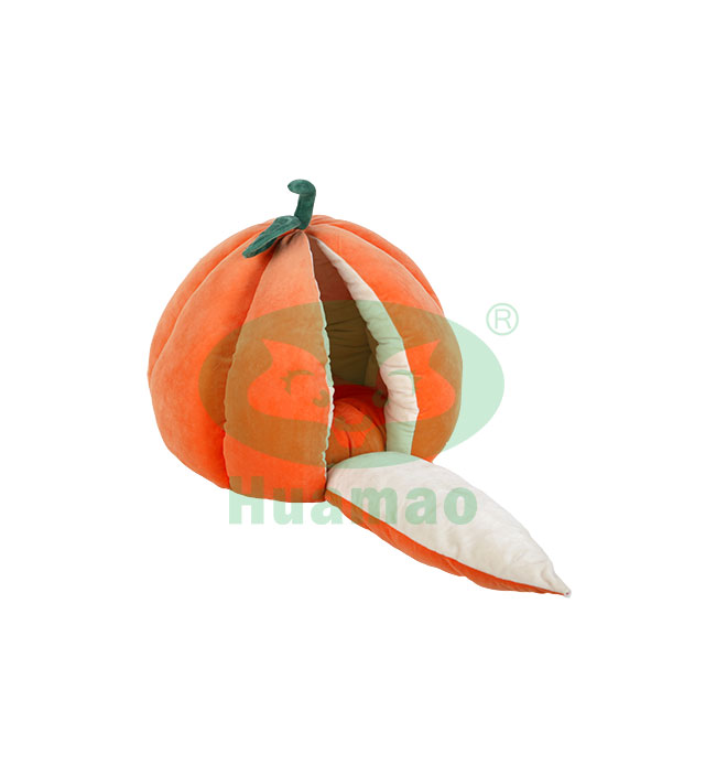 Pumpkin Hooded/Yurt Pet Cave Bed House